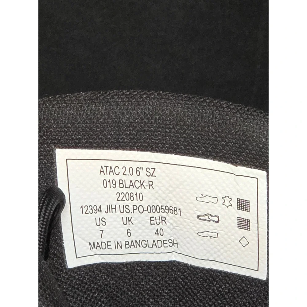 5.11 ATAC 2.0 6 Black Side Zip Tactical Boots Men's Size 7‎